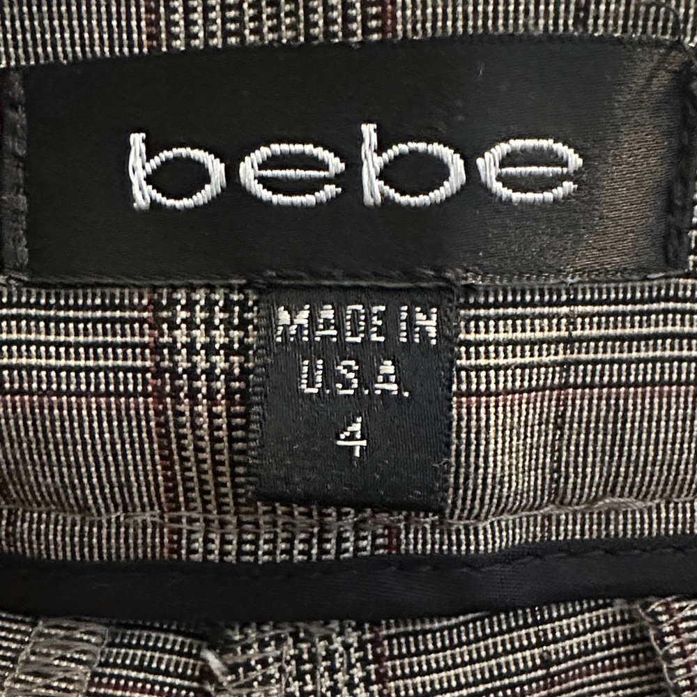 Bebe Checkered Pattern Bermuda Shorts - image 2